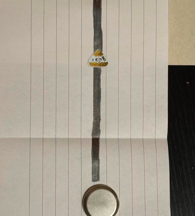 Prototype 5: Interactive circuit prototype using pencil markings, battery, and one LED.