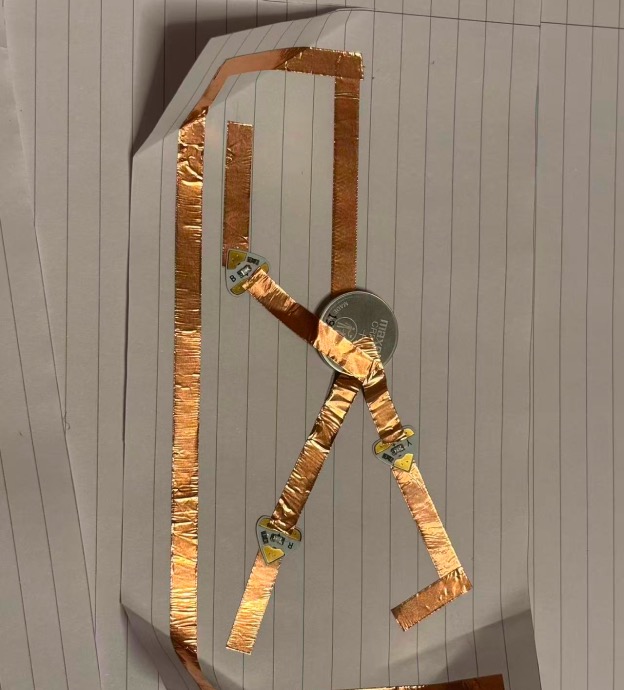 Prototype 2: Multi-interactive circuit prototype: Unpressed connection.
