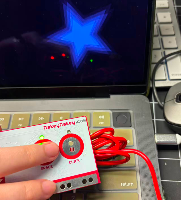 Visual effects controlled by using MakeyMakey.