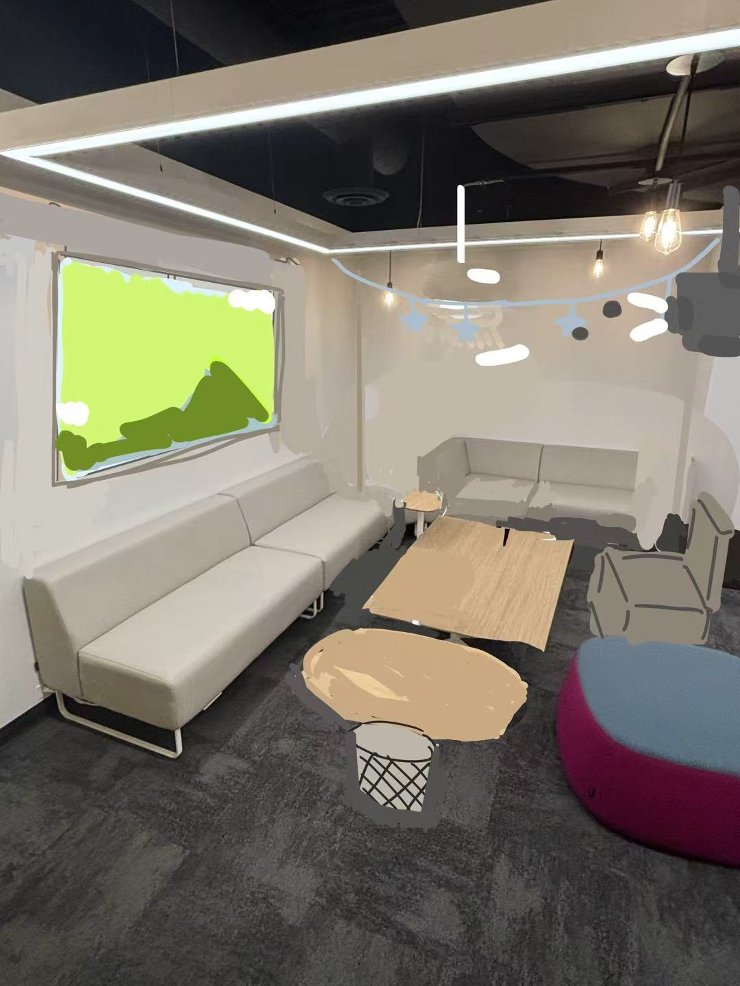 The spatial design of this image emphasizes a connection to nature and the creation of a warm atmosphere, with lush greenery outside the windows serving as a vital visual extension. Warm decorative elements like suspended star-shaped string lights, combined with comfortable furnishings, shape a tranquil and healing environment. The design aims to create a serene retreat embraced by nature, allowing visitors to temporarily escape the hustle and bustle. Here, amidst soft lighting and natural scenery, one can achieve deep relaxation and rejuvenation. <div class='container'><iframe class='responsive-iframe' src='https://www.youtube.com/embed/tgbNymZ7vqY'></iframe></div>