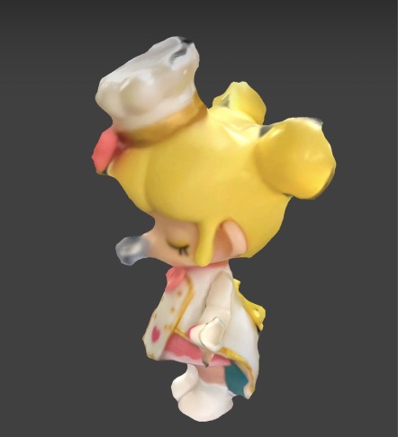 This is a demonstration of the process of scanning a 3d model.